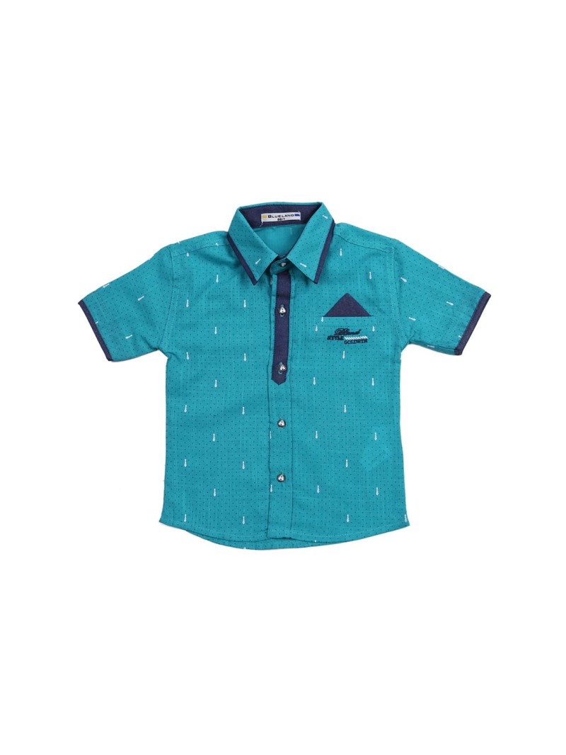 Boy\'s shirt with nautical pocket square NDZ6613 - Online store - Boutique